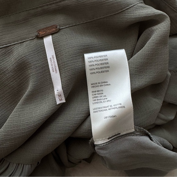 Free People Moonstruck Mini Shirtdress M Green - Picture 7 of 7